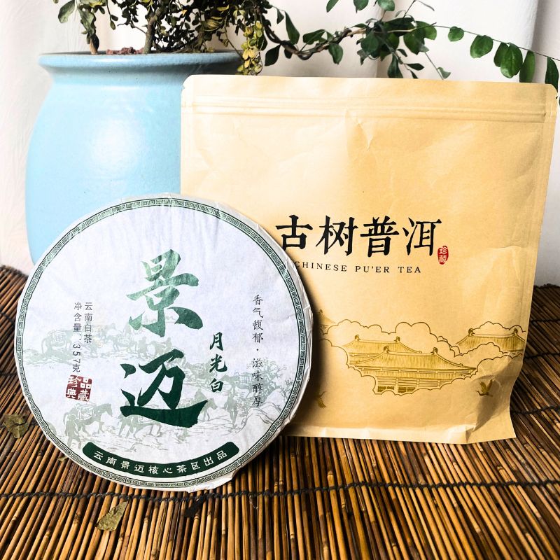 云南景迈百年古树白茶饼-月光白