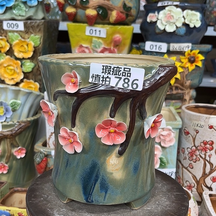 紫砂花盆粗陶材质多肉花盆786