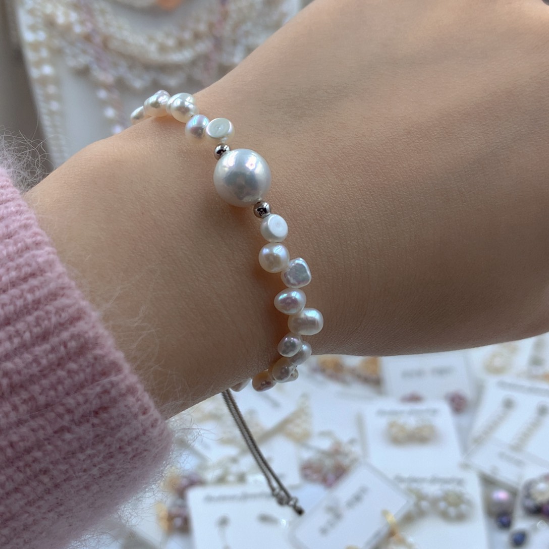 颈饰合金淡水珍珠