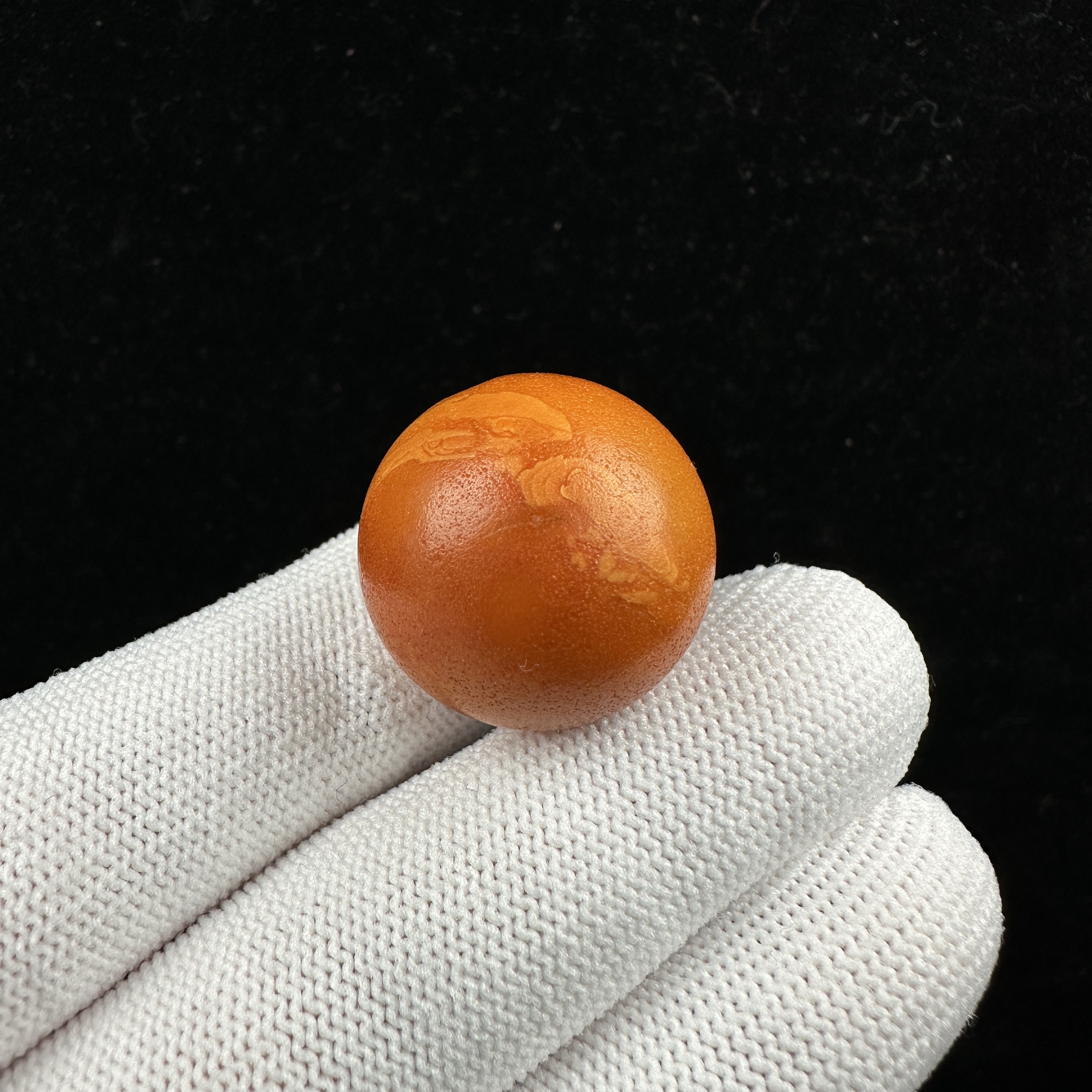 A21-93天然原矿俄料蜜蜡 老蜡单珠21.6mm 支持复检 假一罚四