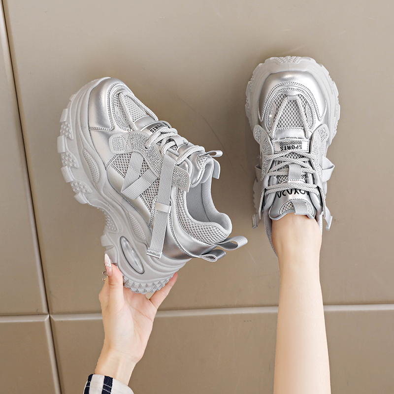 新款9309小个子内增高女鞋韩版运动老爹鞋舒适百搭显瘦增高鞋