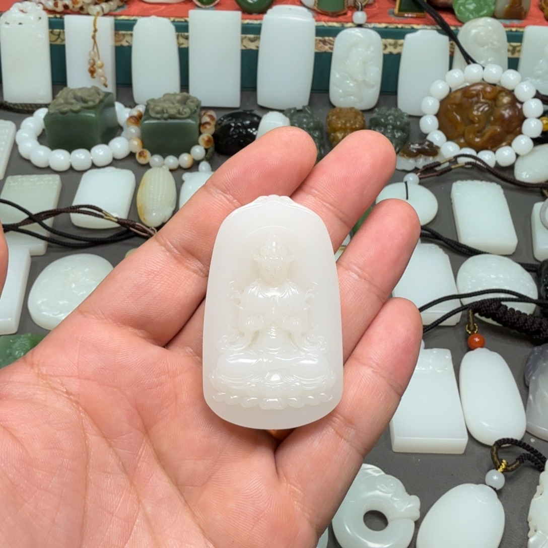 和田玉未镶嵌吊坠(不含链)