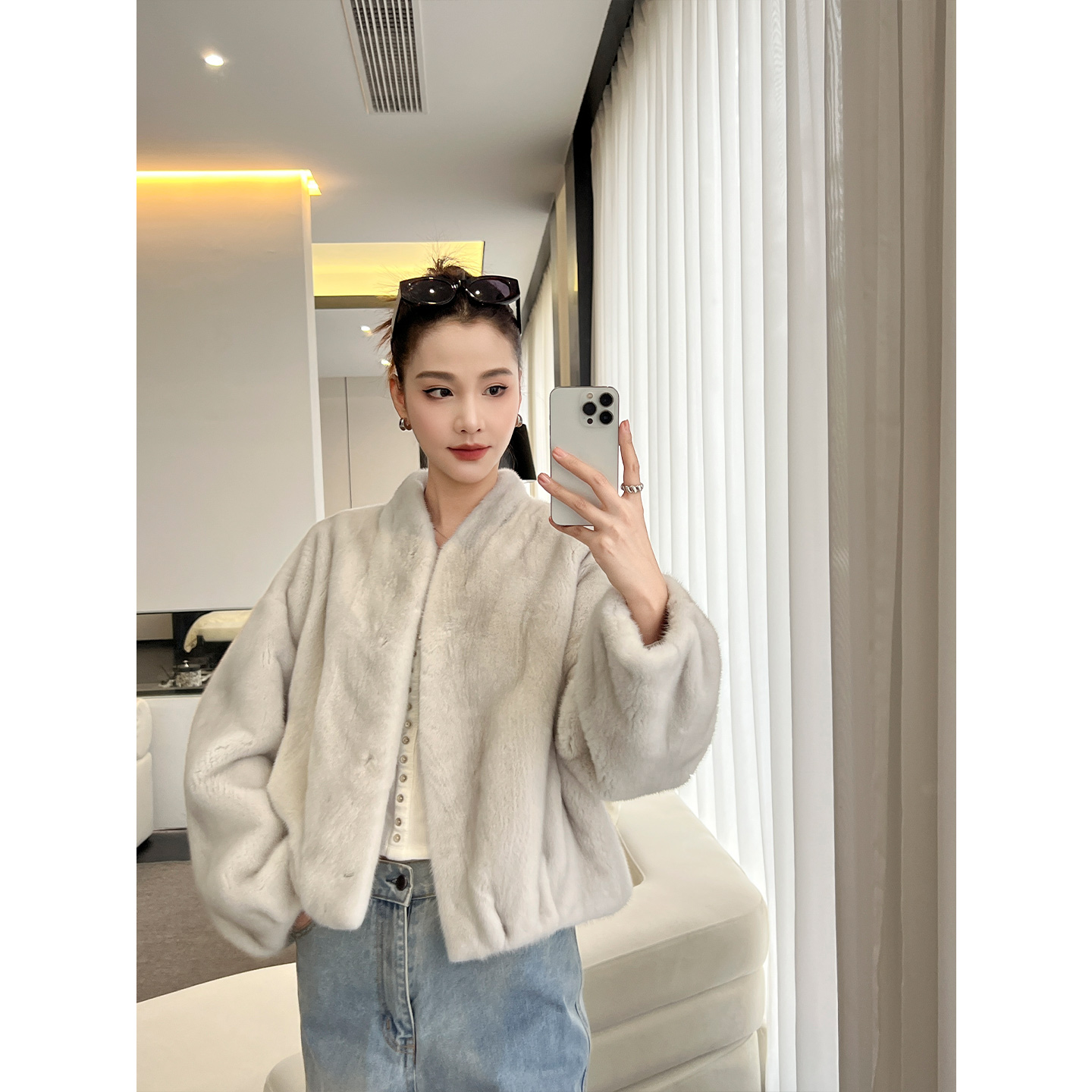 2025新款超好看进口天鹅绒貂皮大衣整貂时尚年轻水貂毛皮草外套女