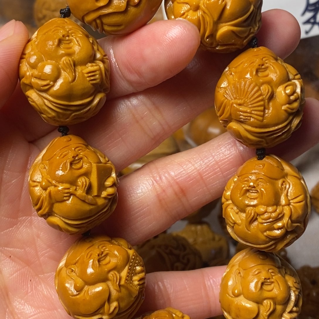 橄榄核手串/手链9****8荷叶财神