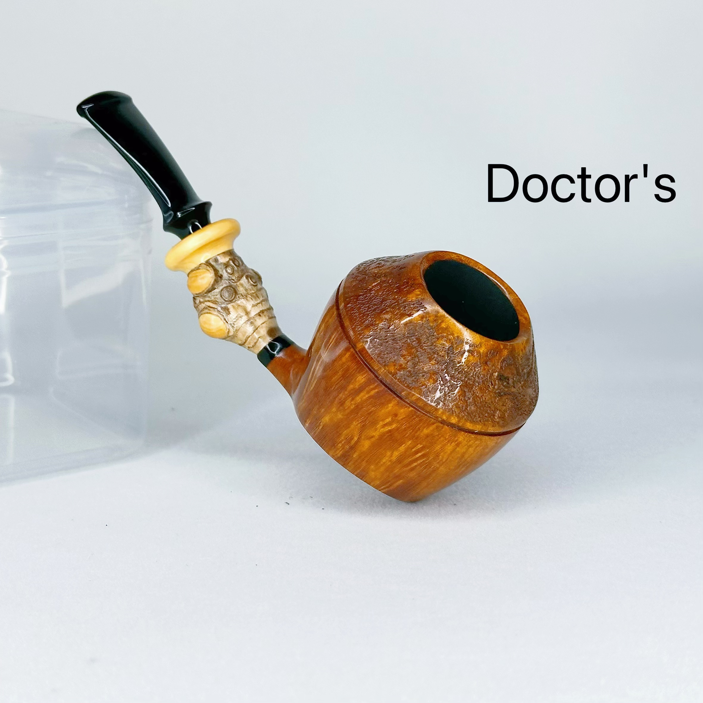 医生烟斗俄罗斯Doctor's医生 双闪 牛头斗型石楠木手工烟斗