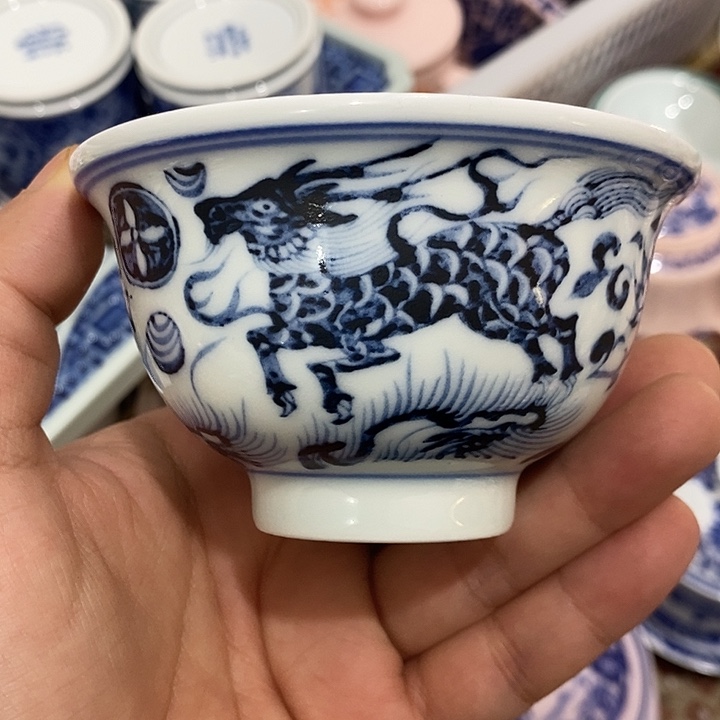 摆件陶景德镇陶瓷主人杯1333