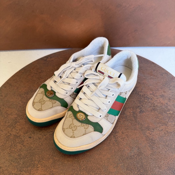 99新 GUCCI/古驰 经典绿脏脏板鞋/35码