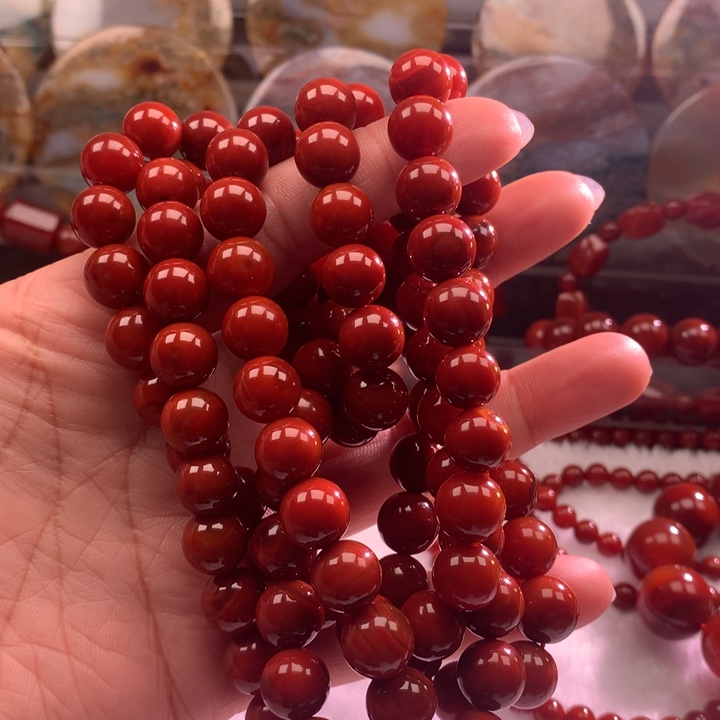 落***尘玛瑙/玉髓合金颈饰