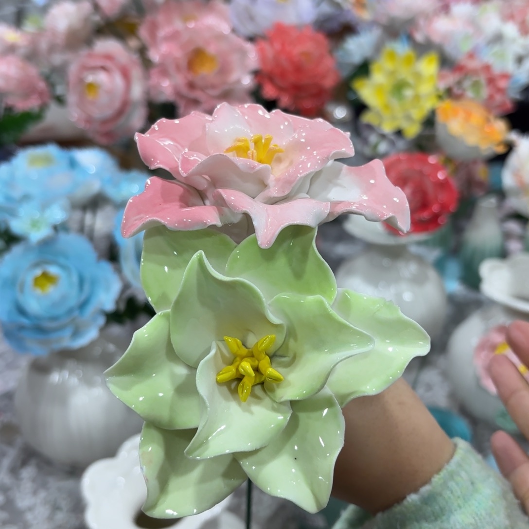 陶瓷花，20元发货，退款拉黑