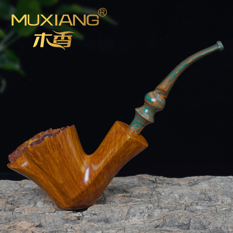 MUXIANG/木香进口石楠木烟斗手工瘤皮总裁实木军插斗传统老式烟具