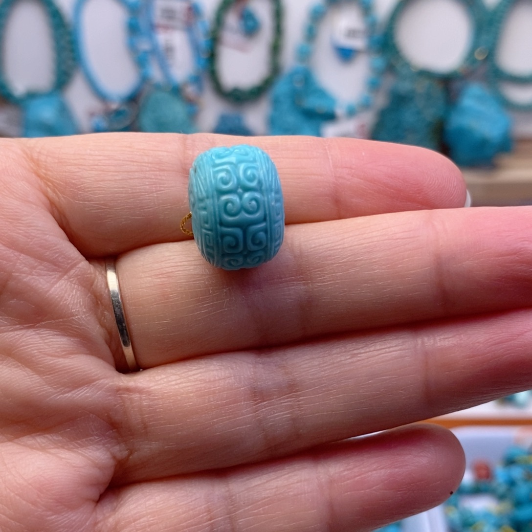 未镶嵌绿松石老型珠好看