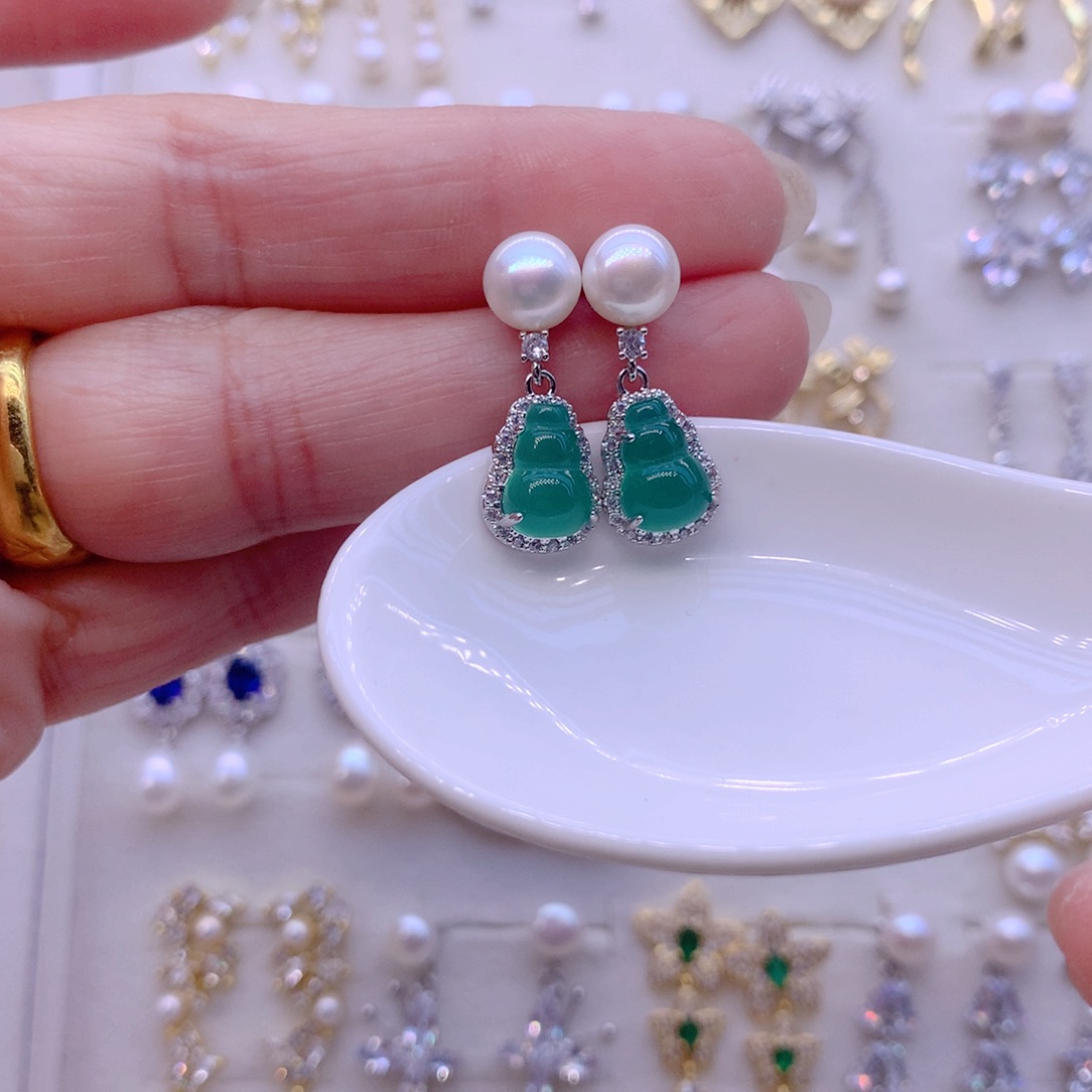 耳饰淡水珍珠合金