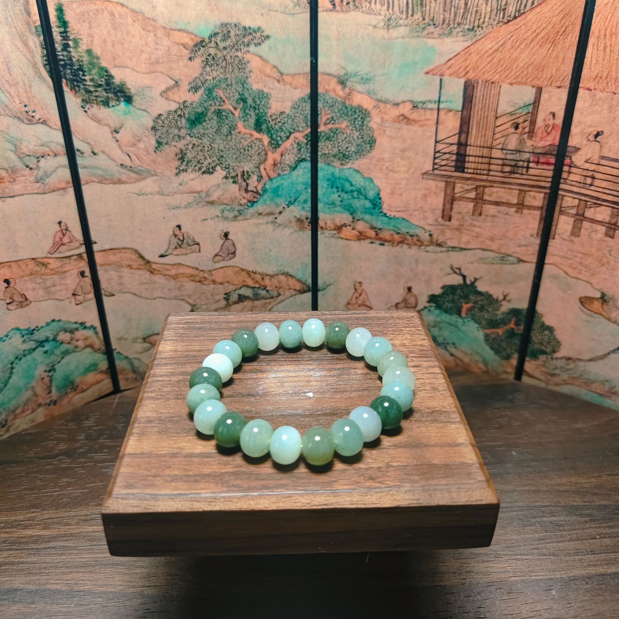  L和田玉多宝算盘珠手串1758