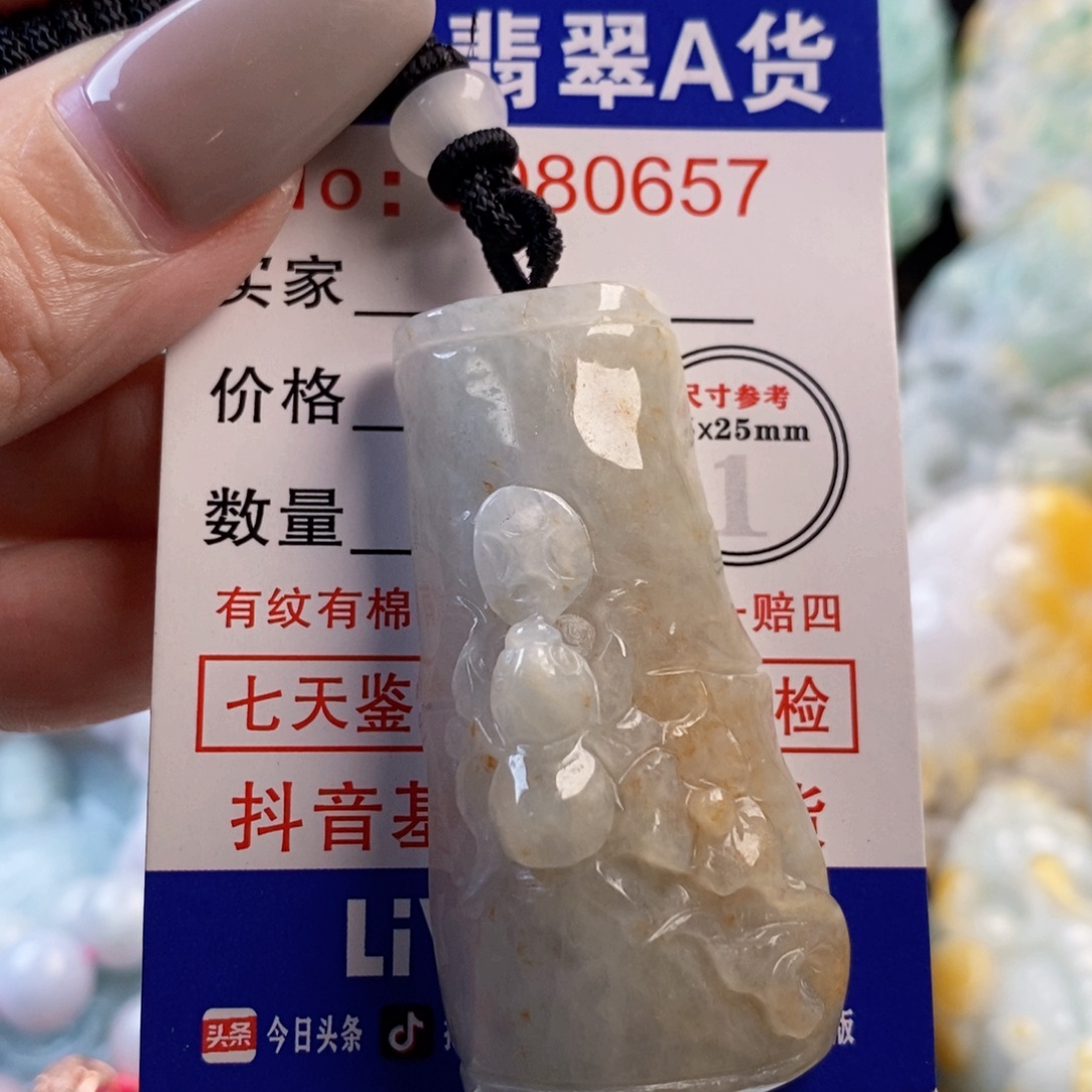 翡翠未镶嵌吊坠(不含链)