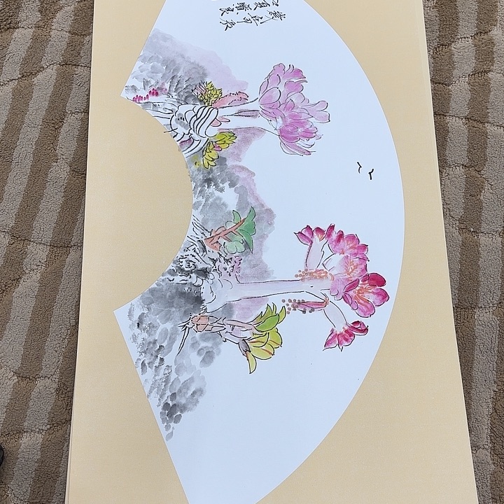 国画花鸟的翅膀和翅膀都是白色的羽毛