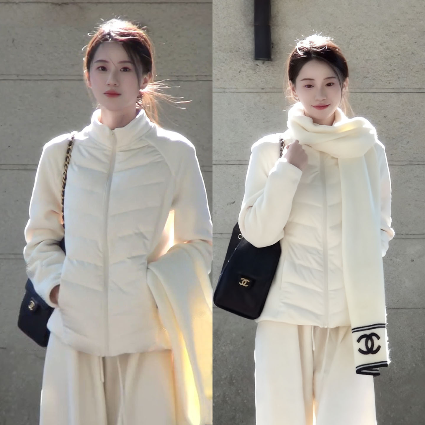 白色排骨羽绒服修身轻薄内胆冬季女款2025新款冲锋衣内搭收腰外套
