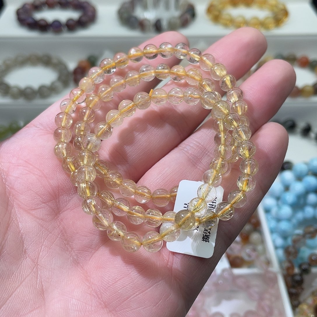 蜜***恬水晶手链未镶嵌金发