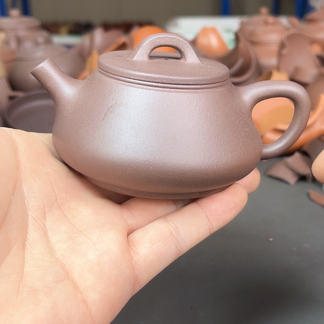 茶壶紫砂老紫泥小武瓢150