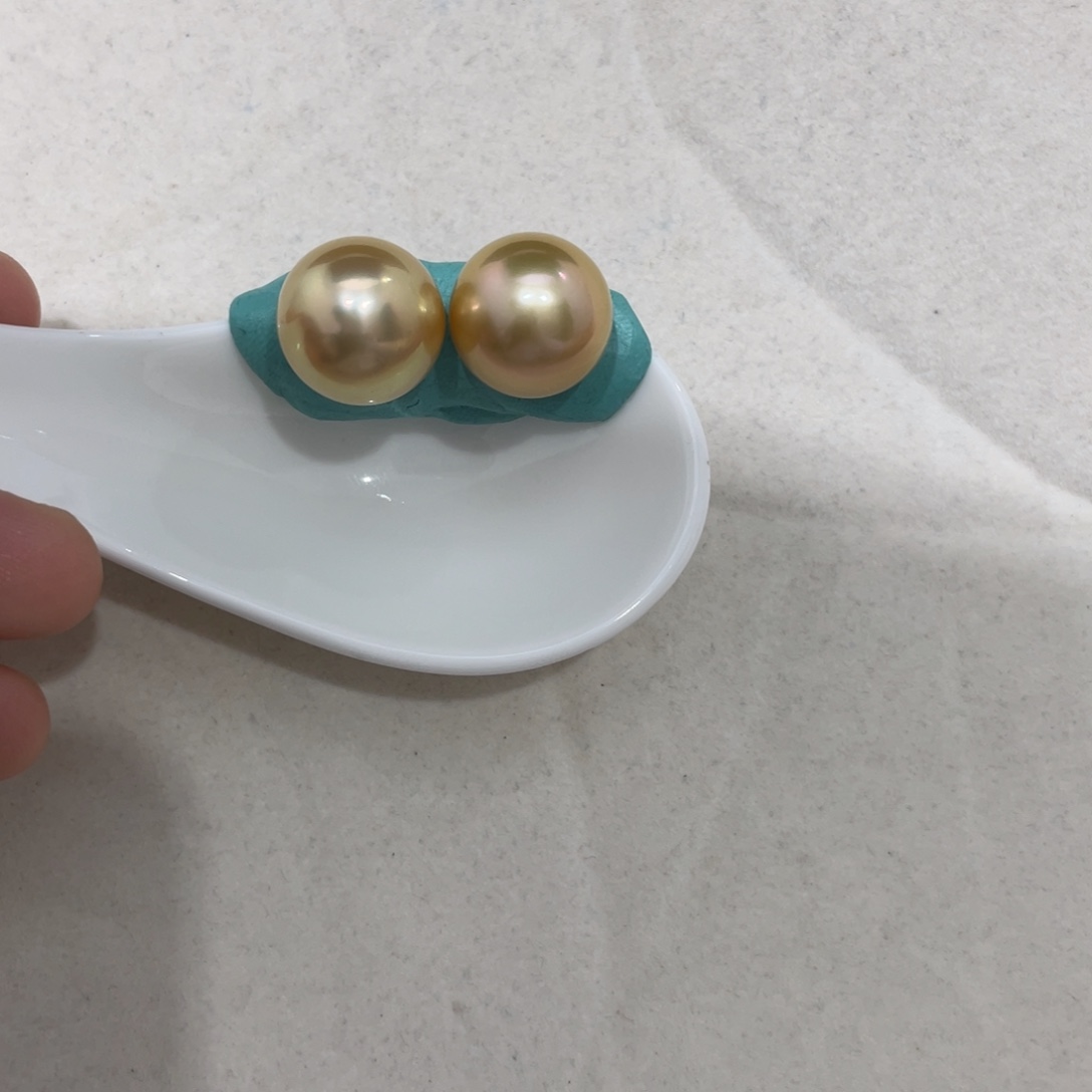 海水珍珠耳饰银S925镶嵌