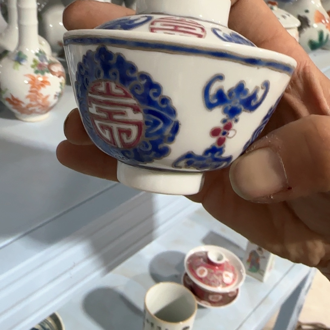 瓷片摆件手绘瓷器全部处理