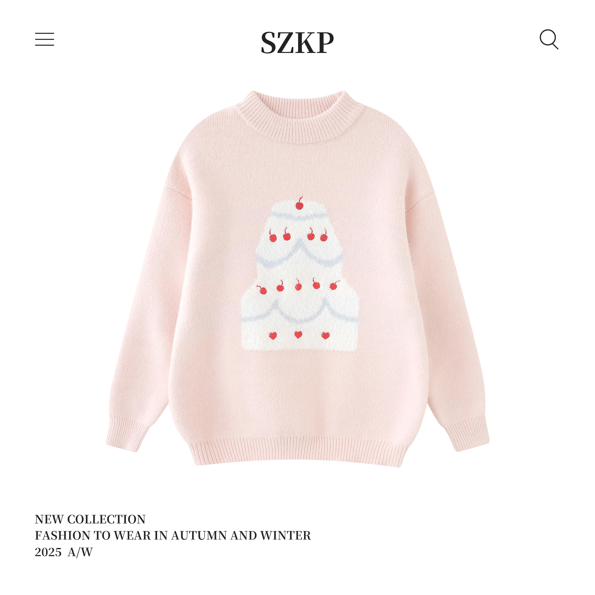 SZKP冬季新款女童装保暖上衣中大童休闲时尚儿童毛衣MFYD557250