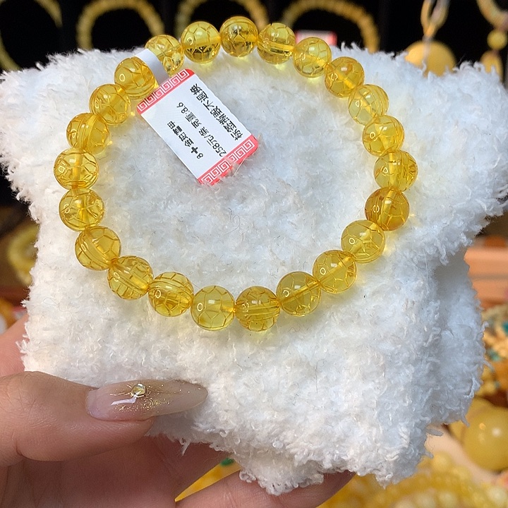 琥珀手链未镶嵌蜜蜡手串圆珠