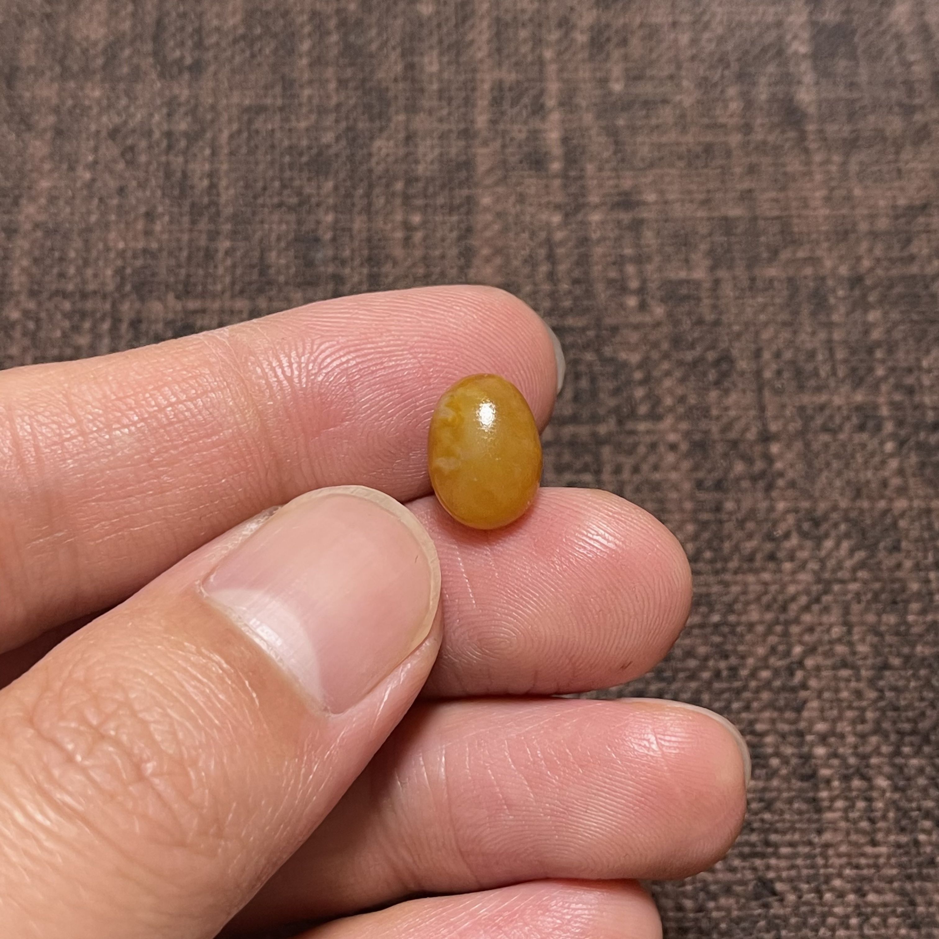 黄沁皮白玉饱满圆润原石顶珠戒面蛋面耳坠镶嵌项链子多宝手串搭配