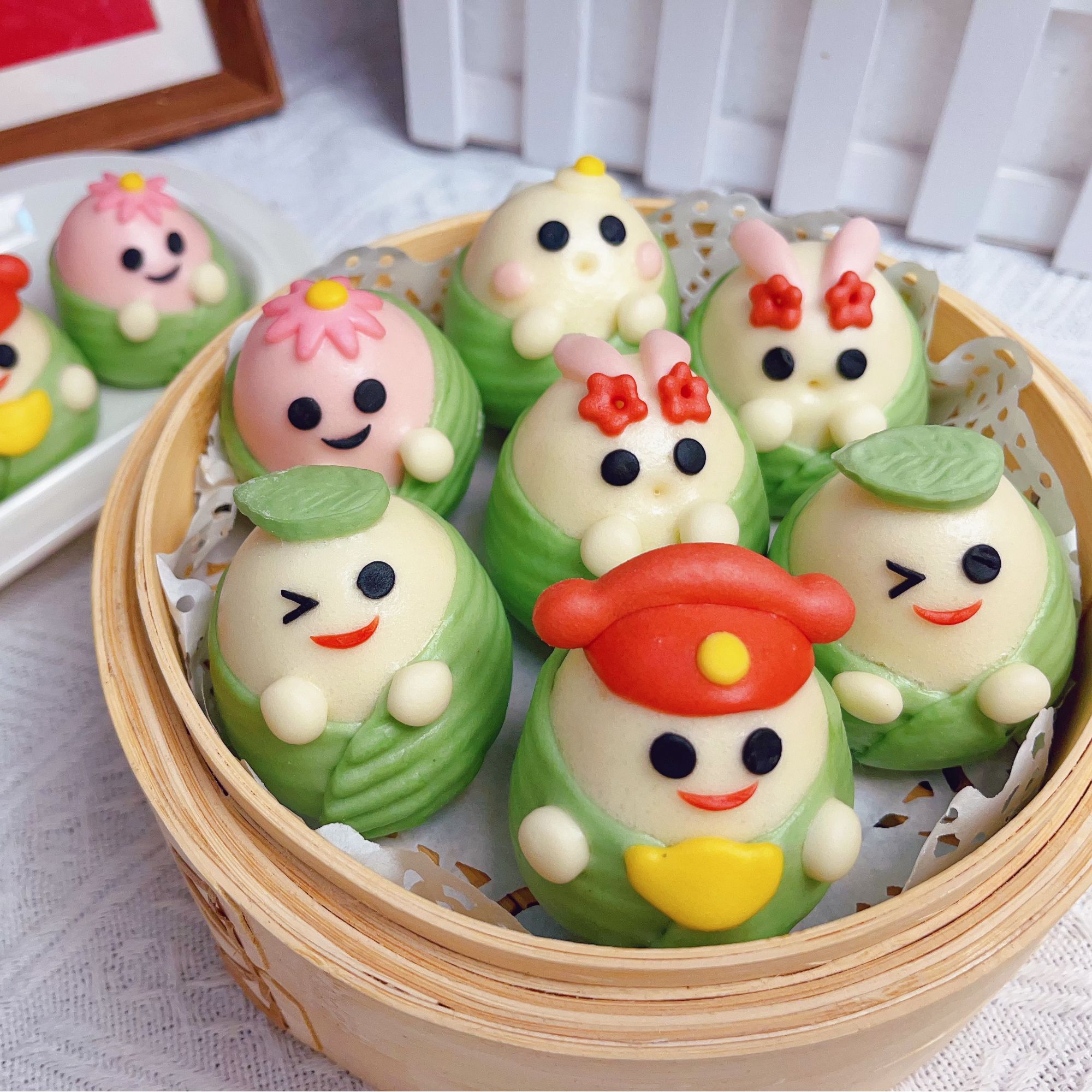 粽子造型包  手工制作果蔬揉面