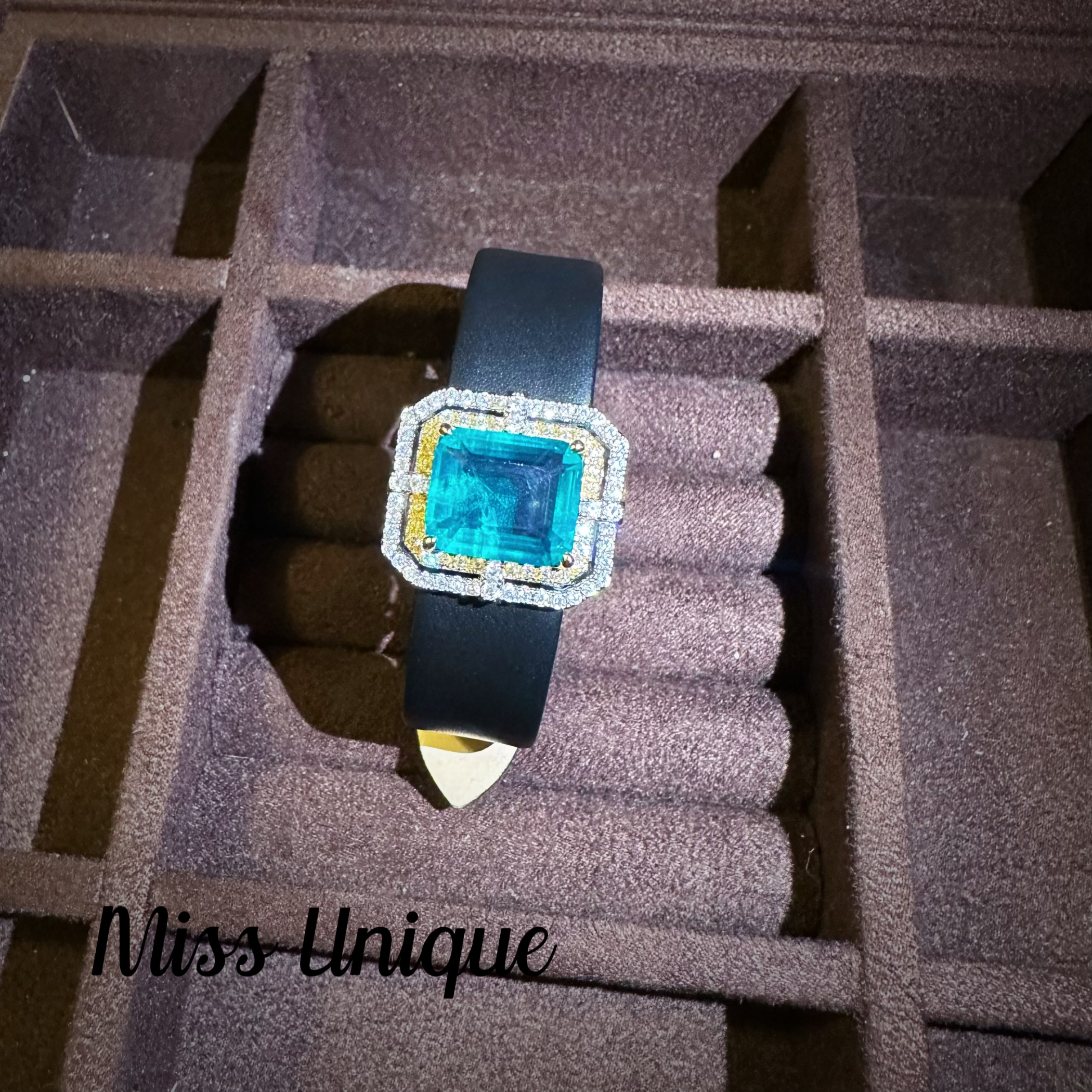 手链   D5095蓝色方糖面纹表带