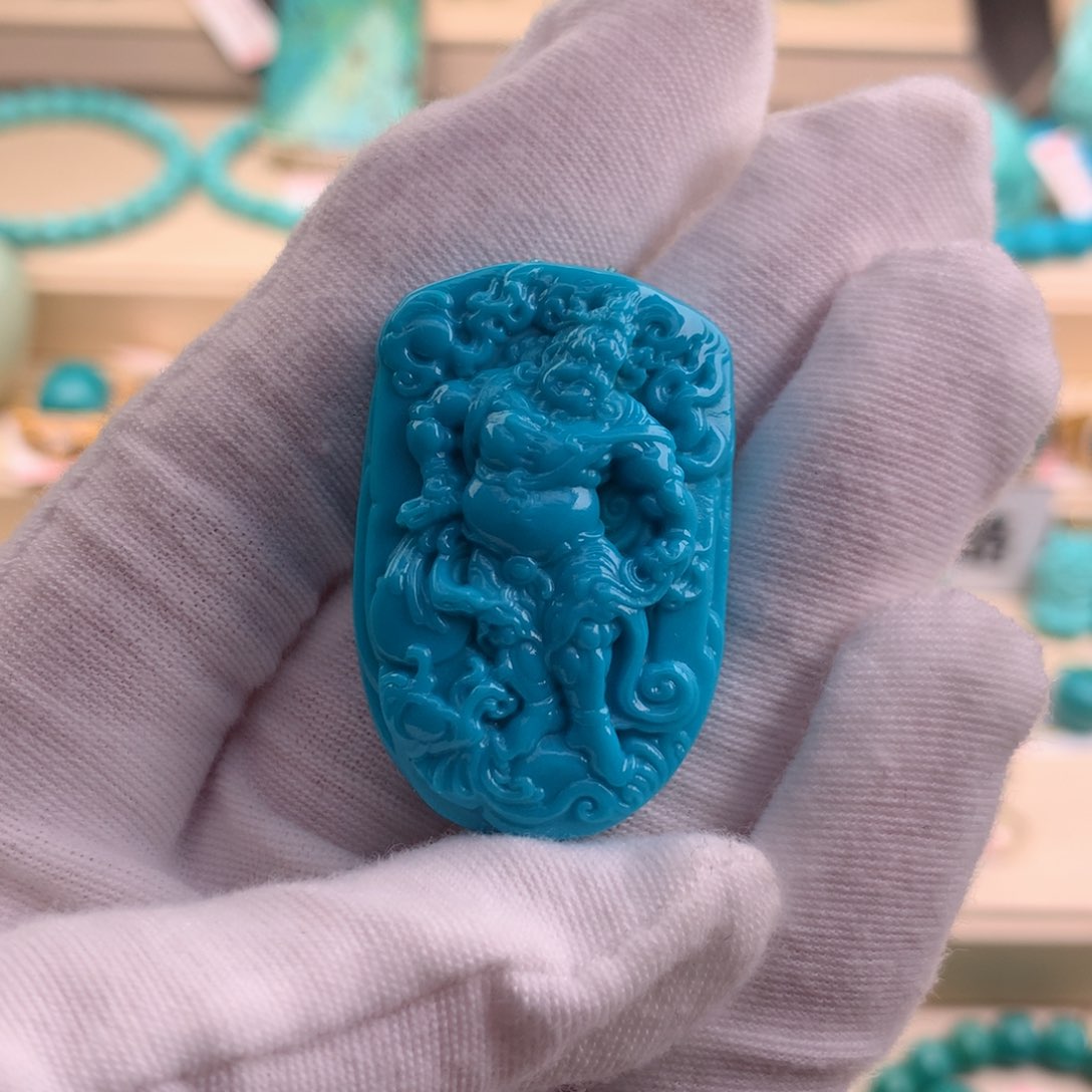 绿松石珠宝奇石未镶嵌雨**啊