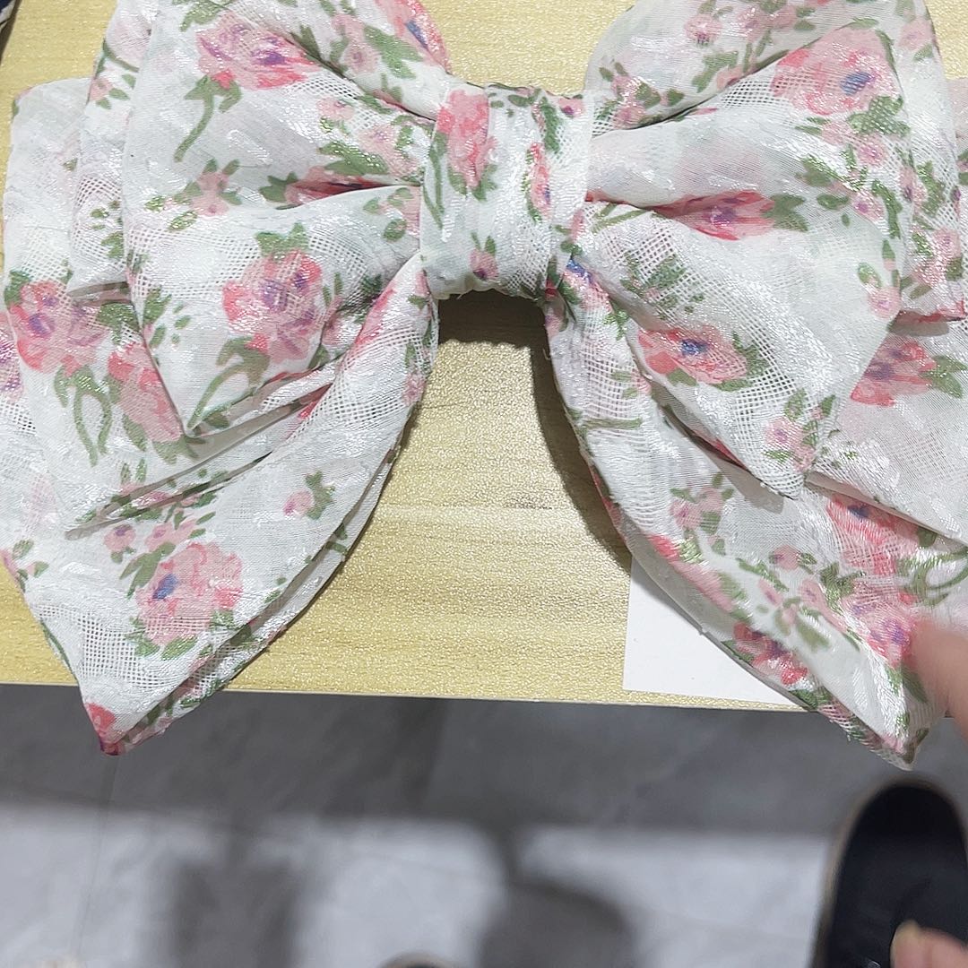 皮质铁合金蝴蝶结发夹