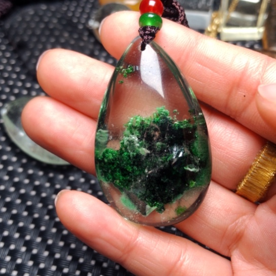水晶颈饰银S925镶嵌木****1