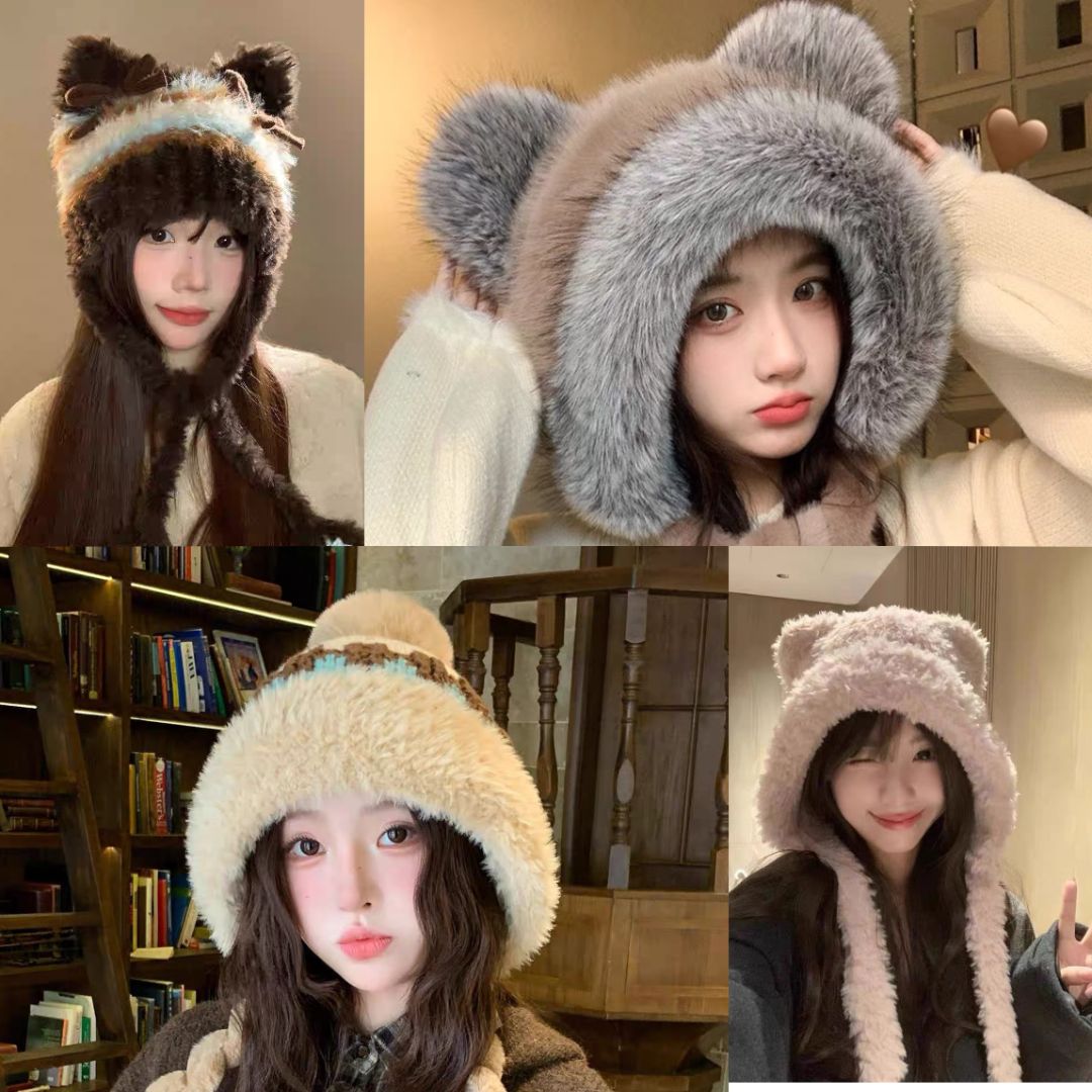 (601～680对应颜色下单) 保暖帽子显脸小针织户外女秋冬天时尚毛线