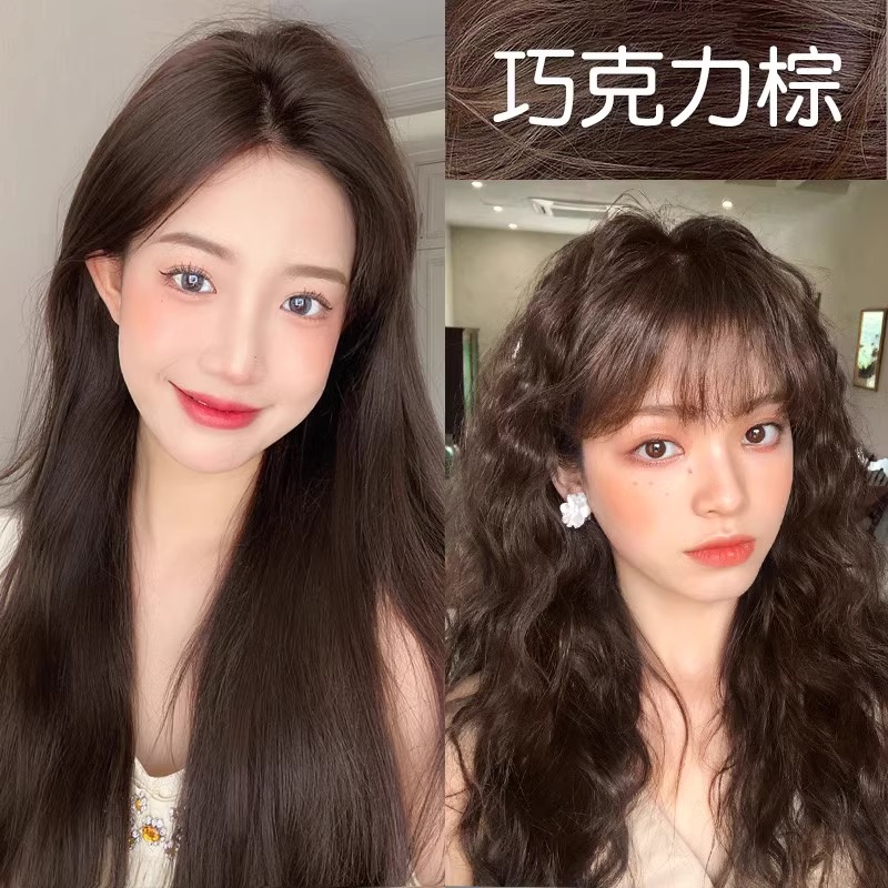 巧克力棕色染发剂膏女纯2025流行色显白植物黑茶盖白发自己在家染