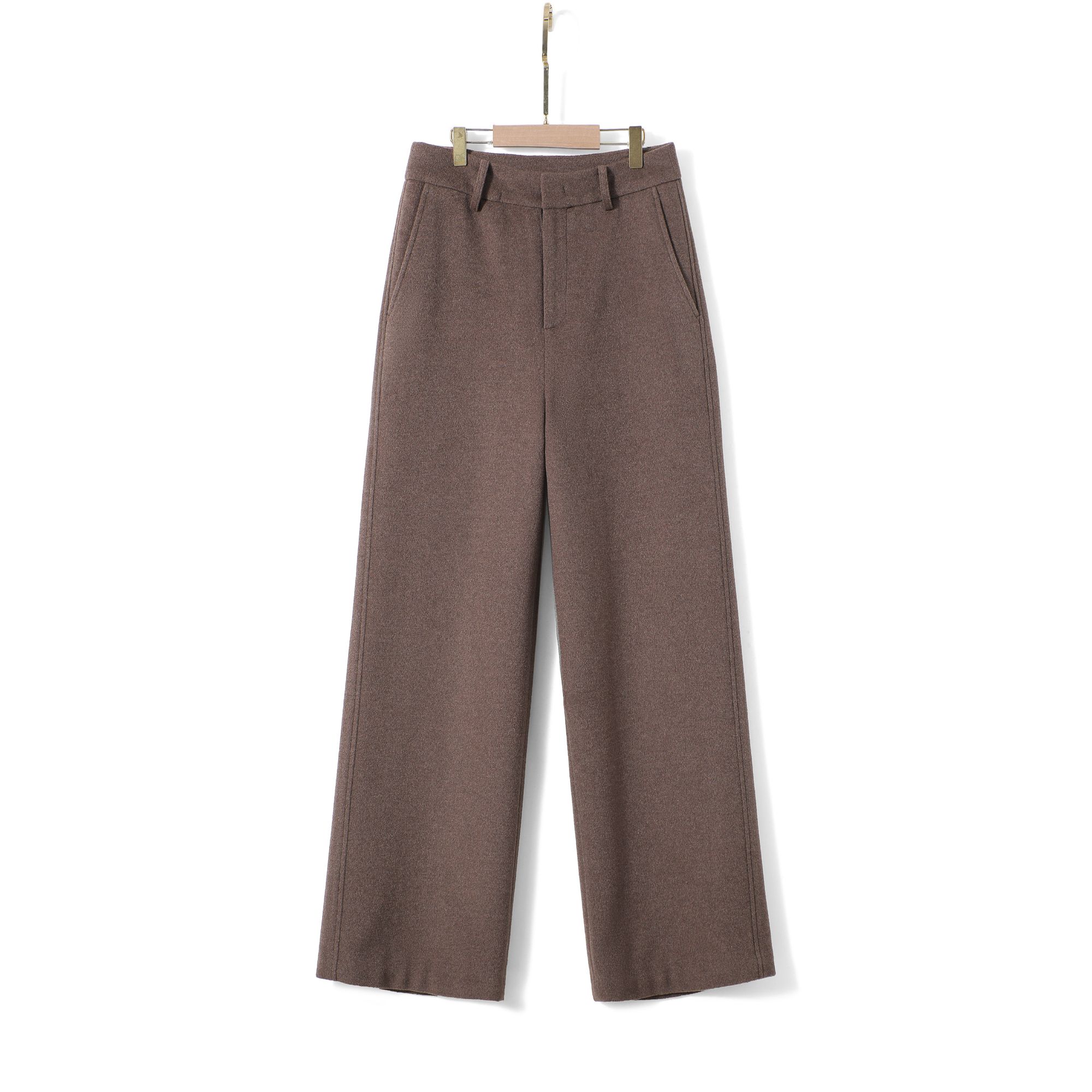 星达利半精纺高腰直筒裤显瘦显高显腿长百搭宽松慵懒[3156-10]