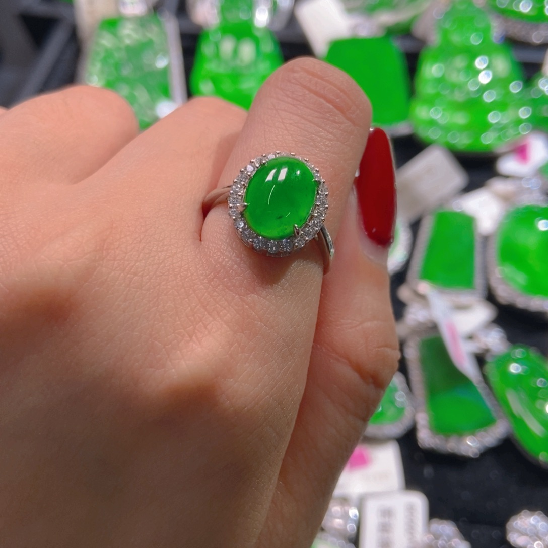 翡翠吊坠(不含链)银S925镶嵌