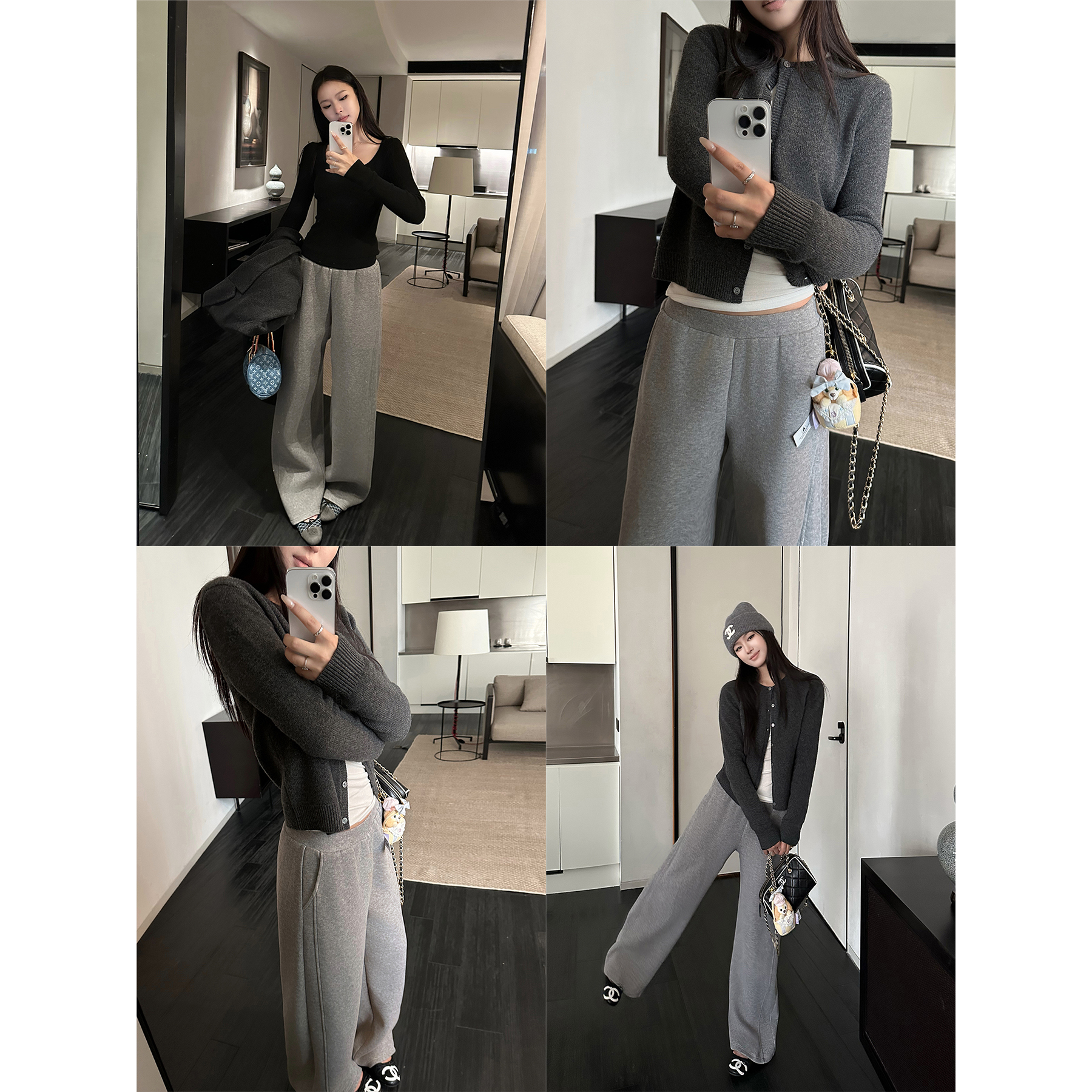 5werkwen 实穿主义|舒适百搭 侧骨立体加绒长裤