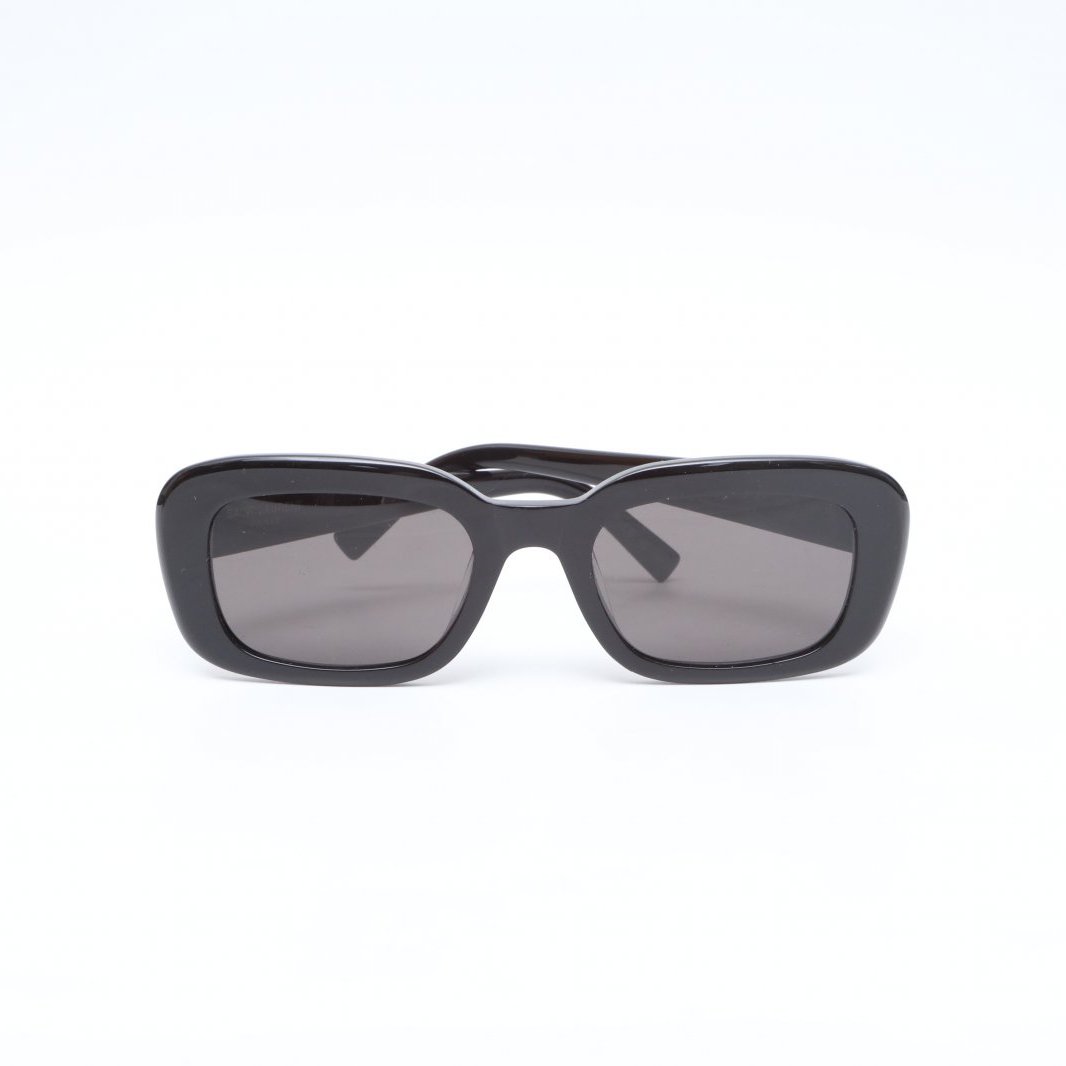 95新 YSL/圣罗兰 黑黑精选 黑色 LOGO边框 墨镜