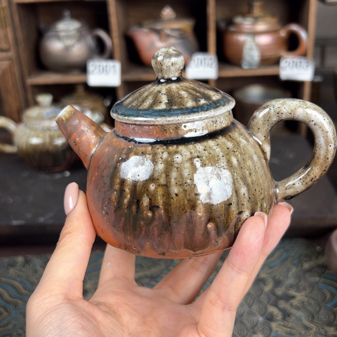 杯柴烧茶器粗陶壶