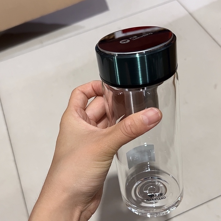 万象u265绿色单层烫手玻璃杯470➕被套