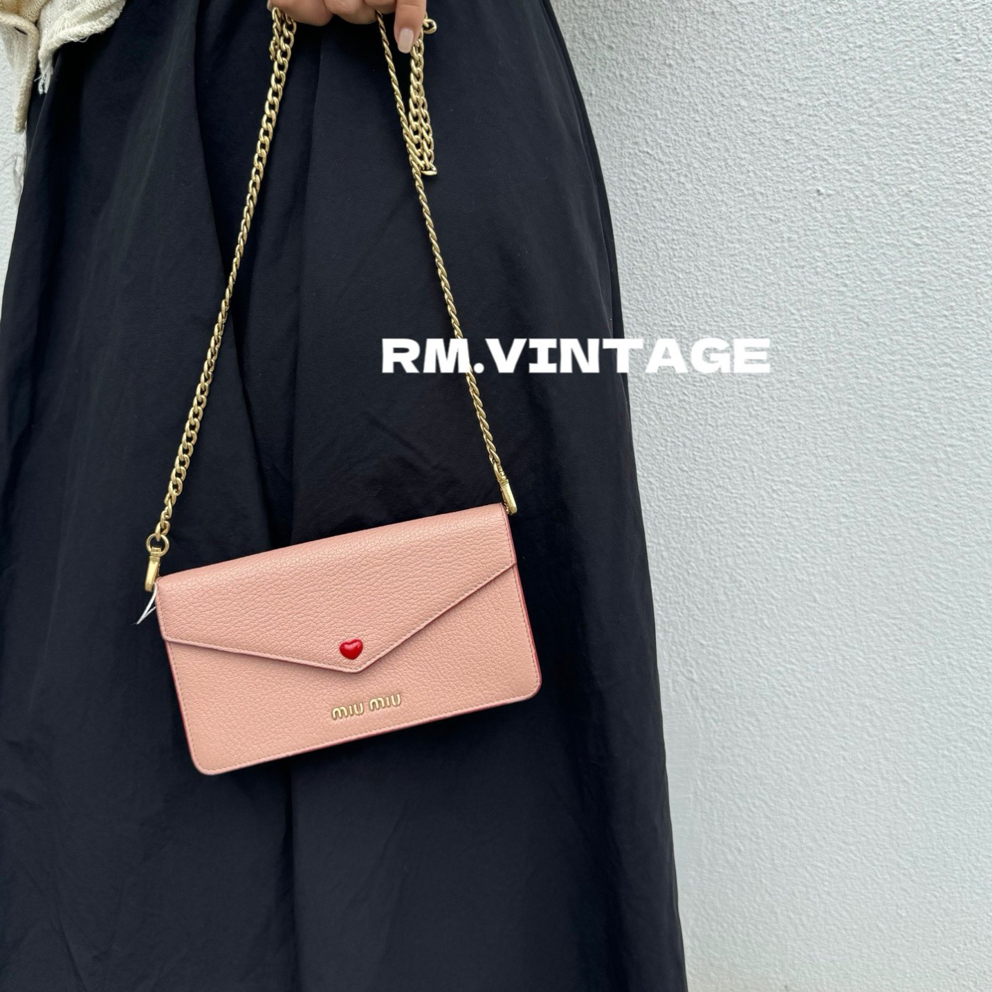 95新 MIU MIU/缪缪 入目 爱心限定信封woc单肩包 99547