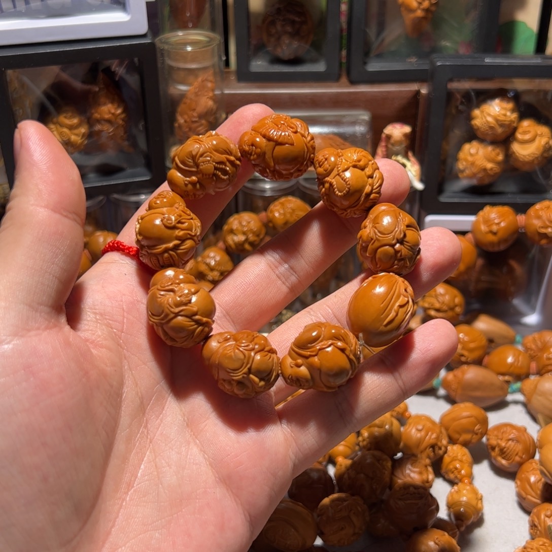 北***江橄榄核手串/手链手工弥勒