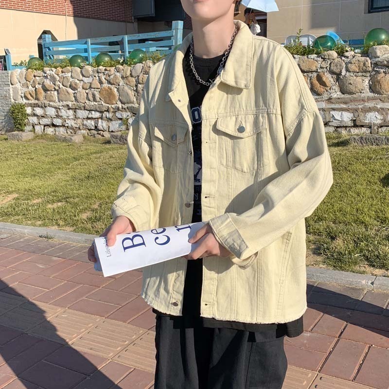 C42秋季韩版潮流短装时尚夹克男士休闲水洗牛仔夹克外套潮牌