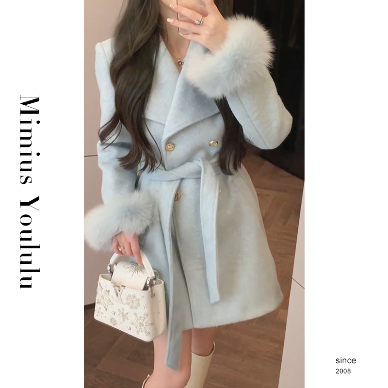 【mimius】七七 北海情书～韩系千金风气质双排扣大衣 汉服F12112