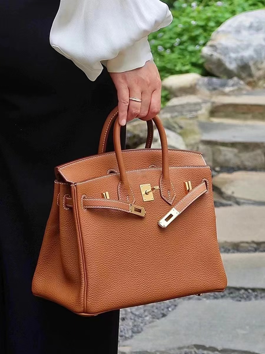 【togo】头层牛皮铂铂手工经典百搭手提手挽单肩斜挎通勤真皮包包女