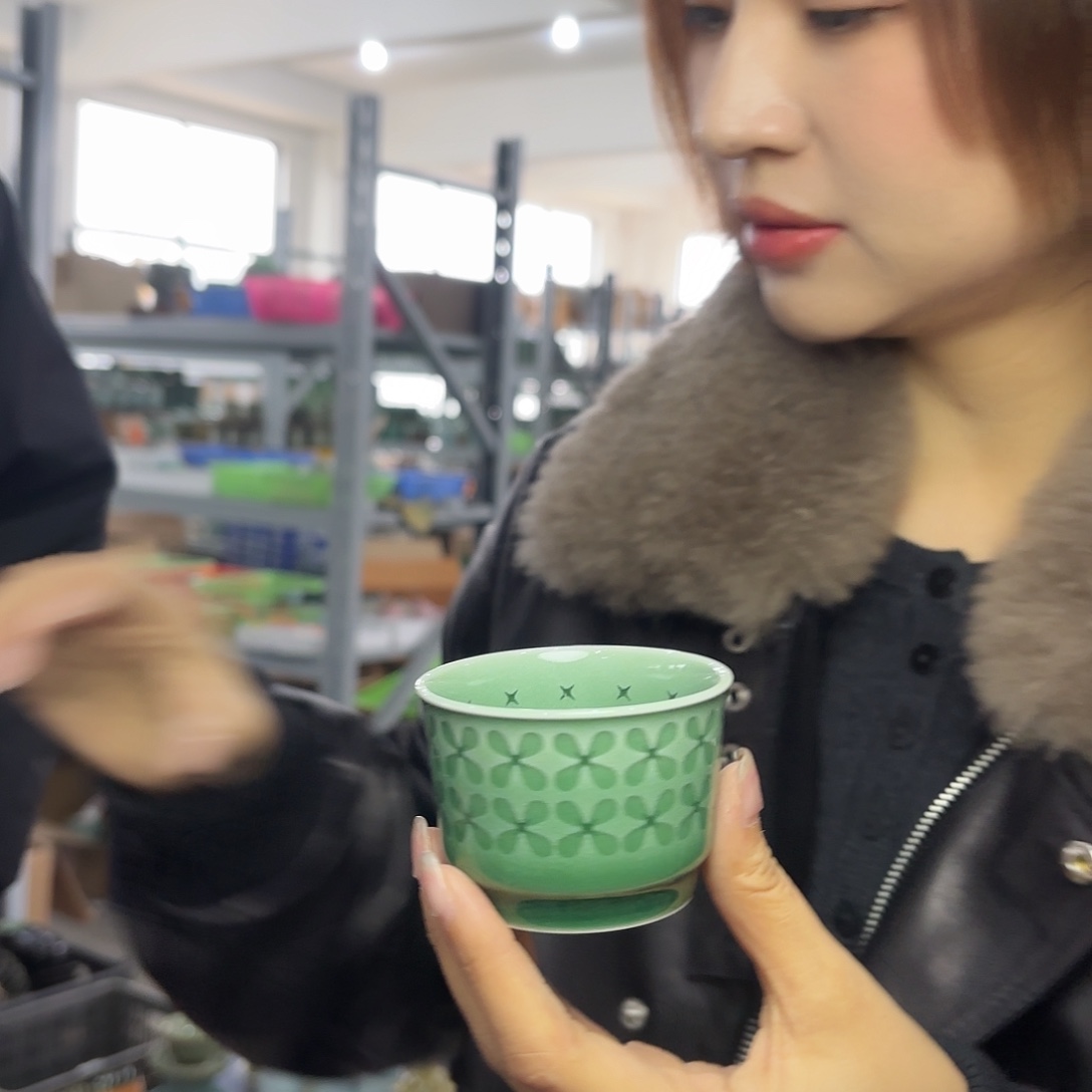 龙泉云间青瓷小米茶器