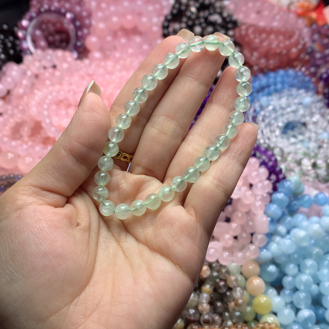 水晶手链未镶嵌葡萄石卡6