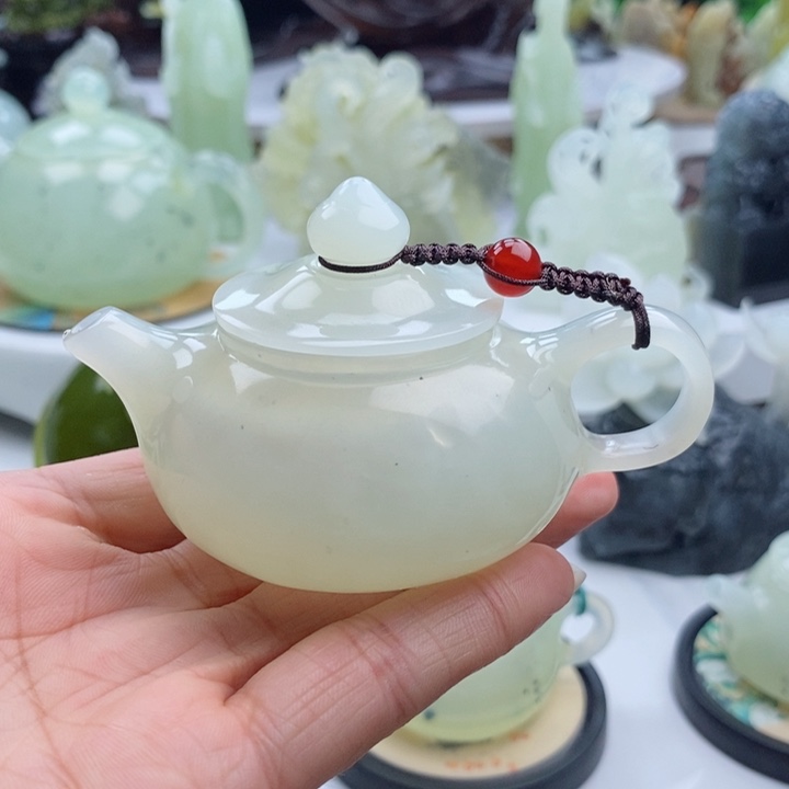 岫玉四大名玉手把壶未镶嵌