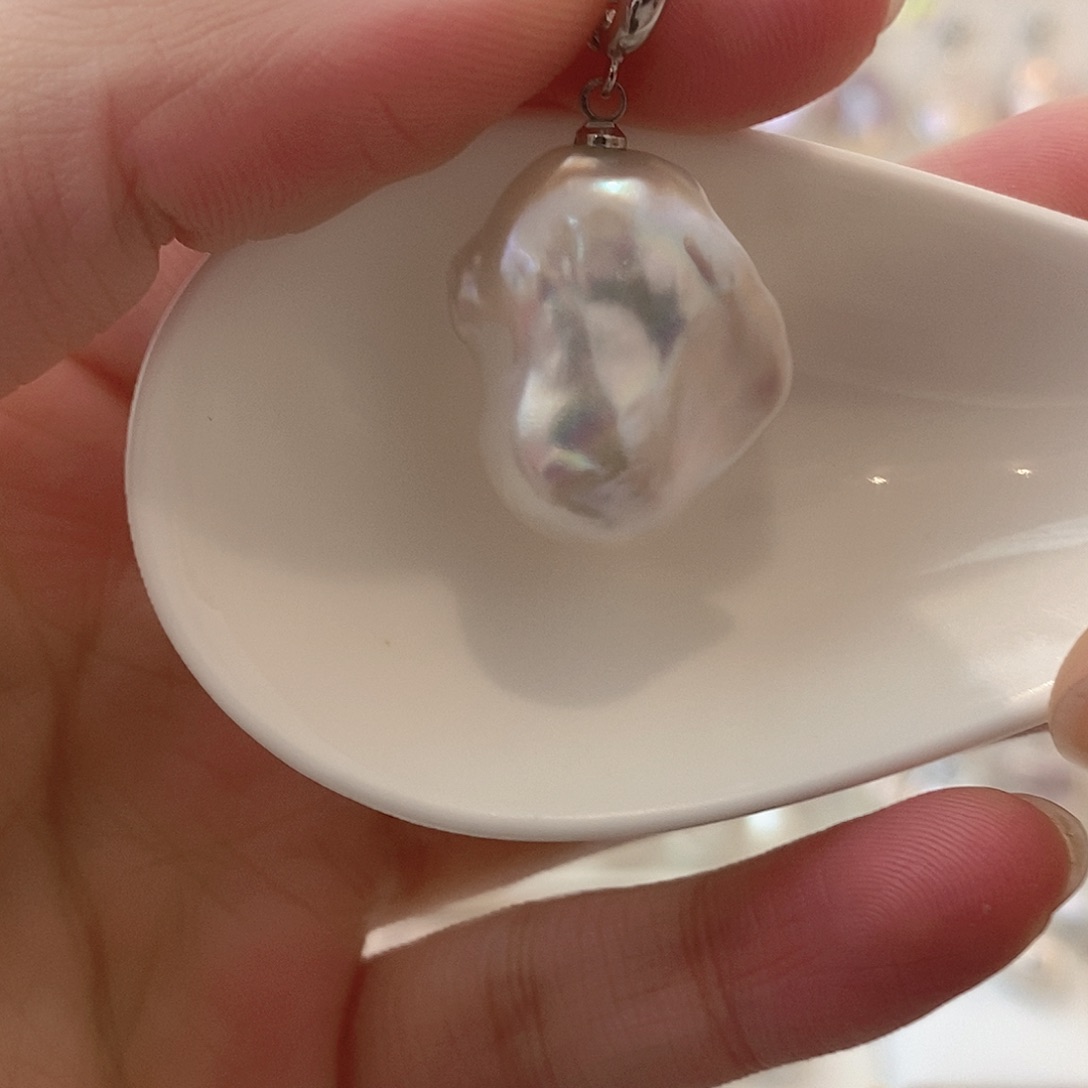 淡水珍珠颈饰银S925镶嵌