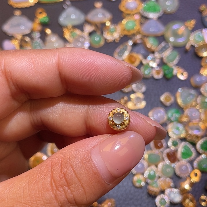 翡翠银S925镶嵌颈饰